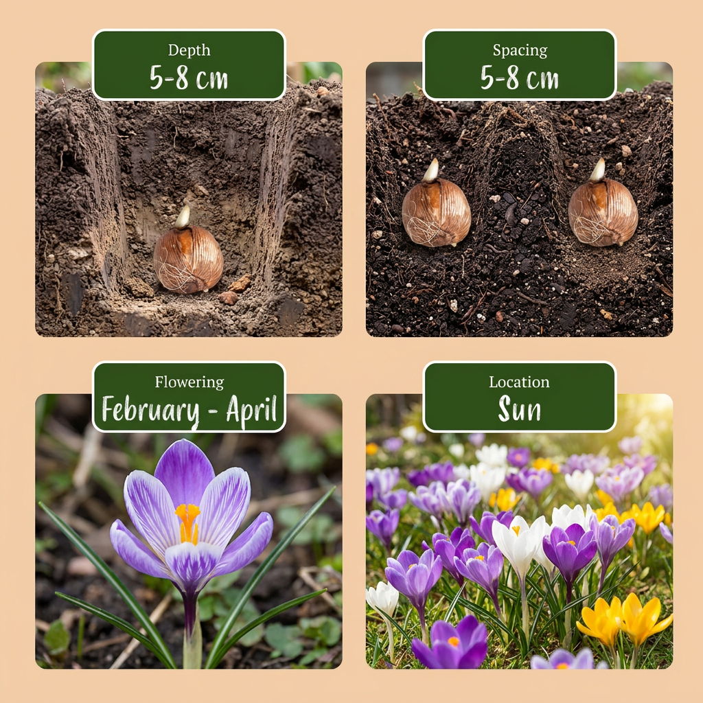 140 Krokus-Mix – Blumenzwiebeln – Gemischte Krokusse – Verschiedenes – Verwildernde Zwiebeln – Zwiebelgröße 7/8